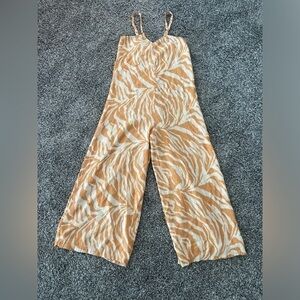 Jessica Simpson Zebra Romper Gold White Small